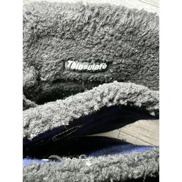 Skechers Waterproof Thinsulate Insulation Plaid Lace Up Rain Boots Women's 10 - Picture 8 of 9